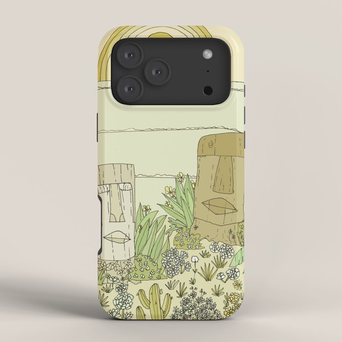 tiki gods send waves and peace swamis // retro surf art by surfy birdy iPhone Case Gallery Image 4