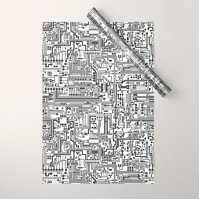 Circuit Board Wrapping Paper Gallery Image 1
