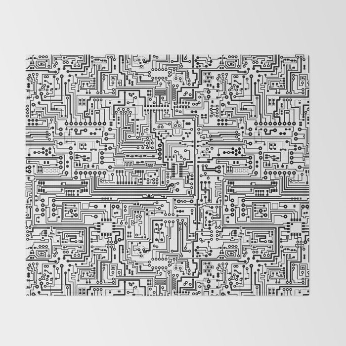 Circuit Board Throw Blanket Gallery Image 2