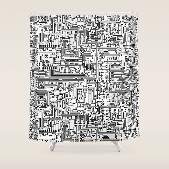 Circuit Board Shower Curtain Gallery Image 1