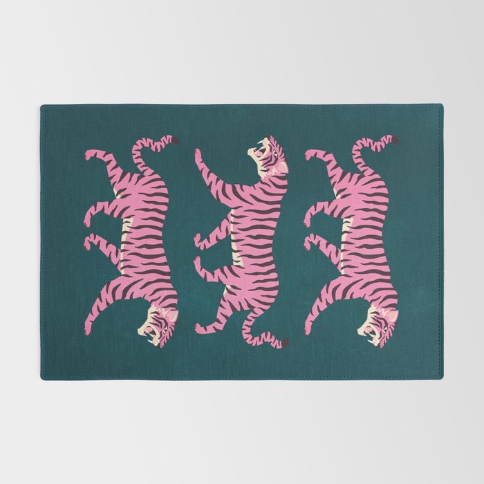 Fierce: Night Race Pink Tiger Edition Rug Gallery Image 2