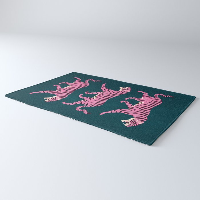 Fierce: Night Race Pink Tiger Edition Rug Gallery Image 3