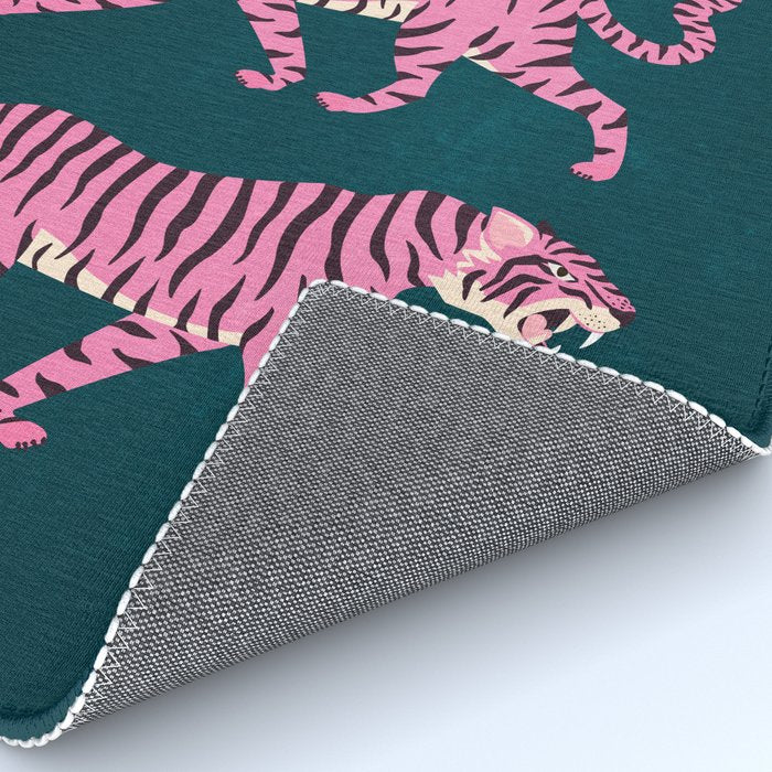 Fierce: Night Race Pink Tiger Edition Rug Gallery Image 4