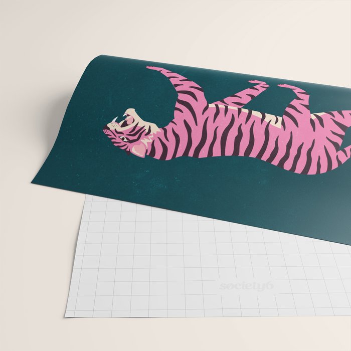 Fierce: Night Race Pink Tiger Edition Wrapping Paper Gallery Image 2
