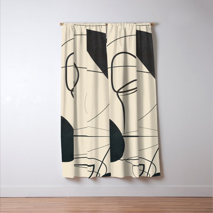 Abstract Line Art VIII Window Curtain Gallery Image 3