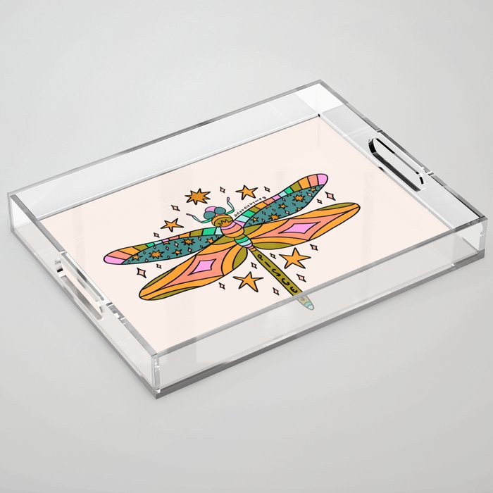 Pisces Dragonfly Acrylic Tray Gallery Image 1