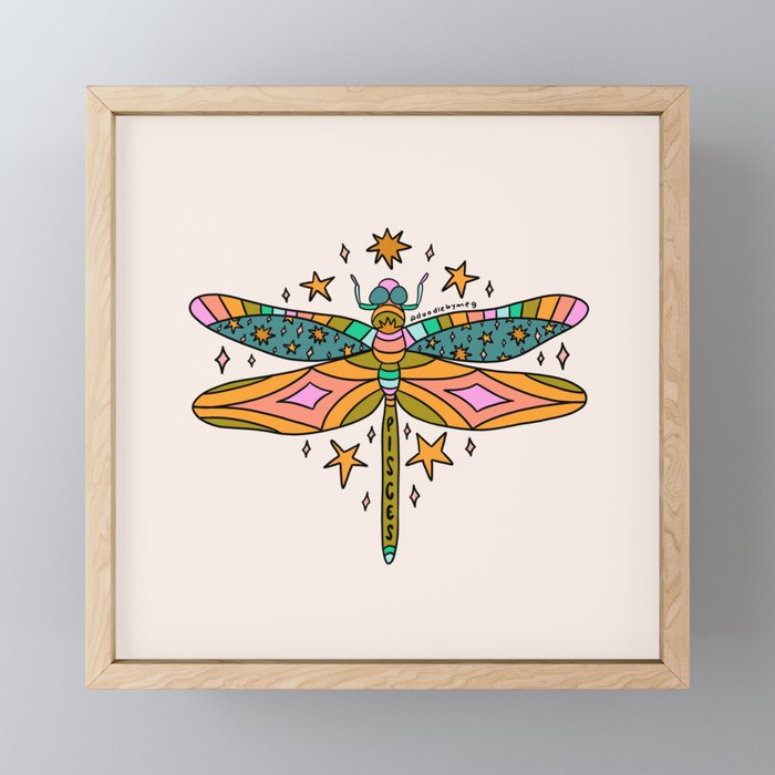 Pisces Dragonfly Mini Art Print Gallery Image 1