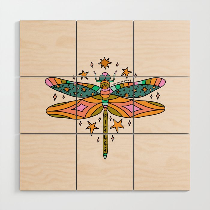 Pisces Dragonfly Wood Wall Art Gallery Image 1