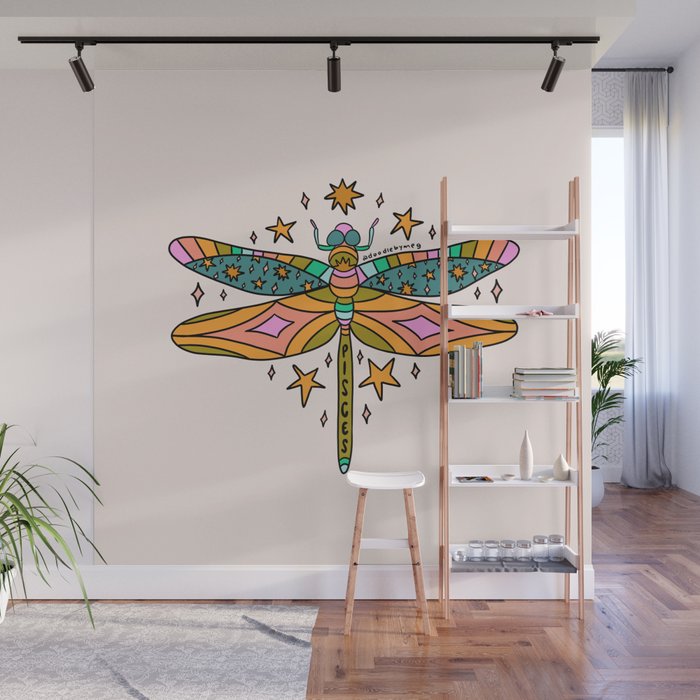 Pisces Dragonfly Wall Mural Gallery Image 1
