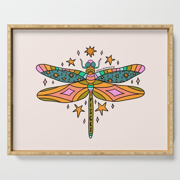 Pisces Dragonfly Serving Tray Gallery Image 1