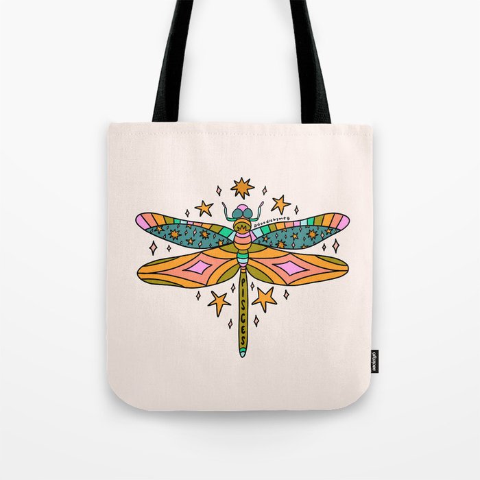 Pisces Dragonfly Tote Bag Gallery Image 1