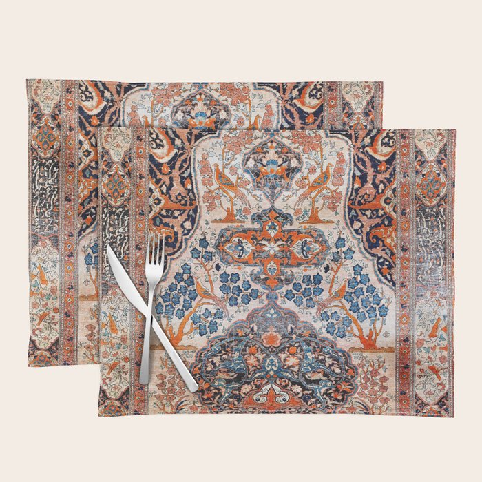 Tabriz Azerbaijan Northwest Persian Rug Print Placemat Gallery Image 1