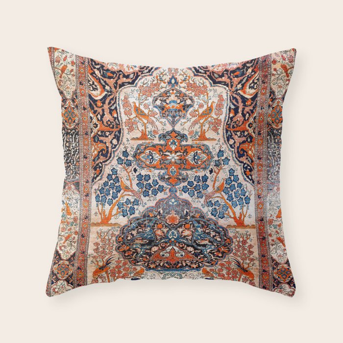 Tabriz Azerbaijan Northwest Persian Rug Print Throw Pillow Gallery Image 6