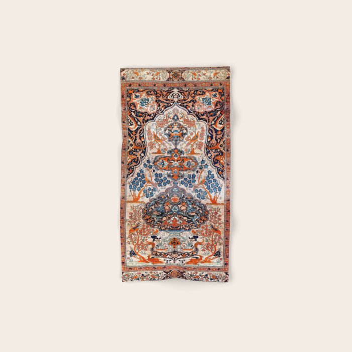 Tabriz Azerbaijan Northwest Persian Rug Print Bath Towel Gallery Image 1