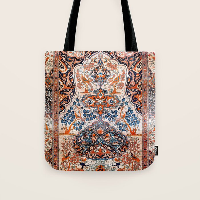 Tabriz Azerbaijan Northwest Persian Rug Print Tote Bag Gallery Image 1