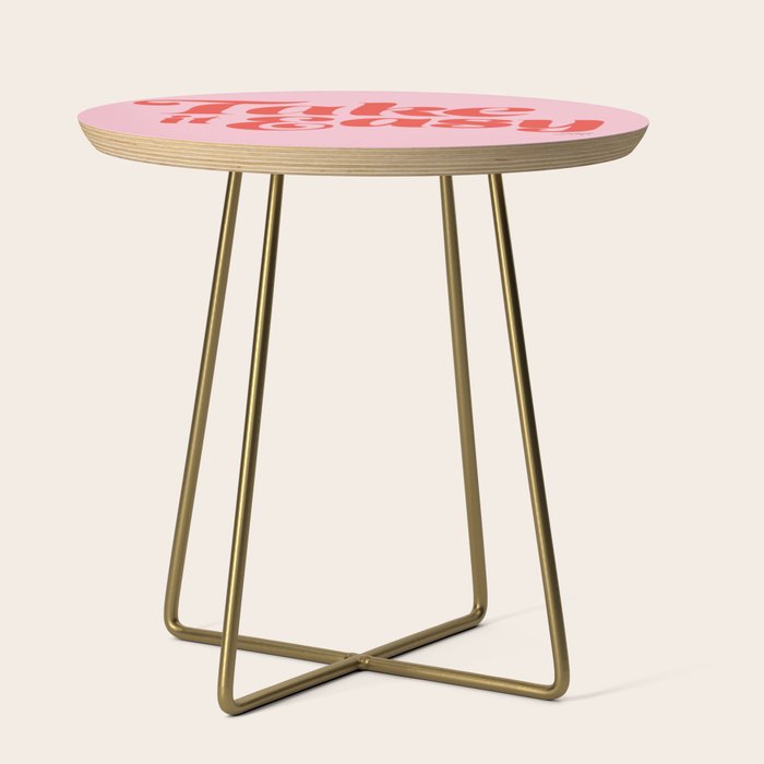 Take it Easy (Red/Pink Palette) Side Table Gallery Image 1