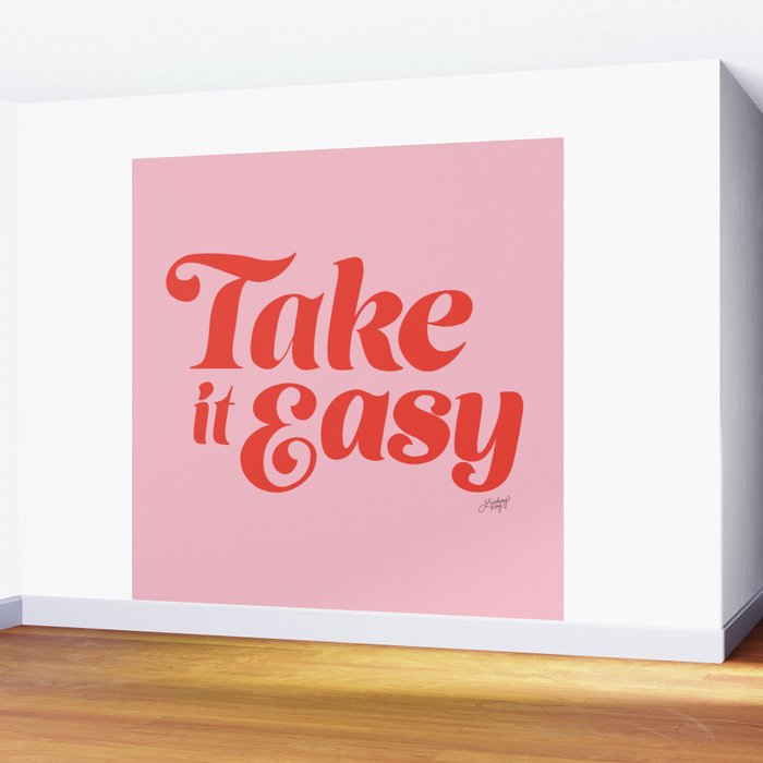 Take it Easy (Red/Pink Palette) Wall Mural Gallery Image 2