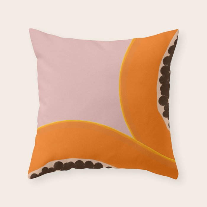 Papaya Throw Pillow Gallery Image 1