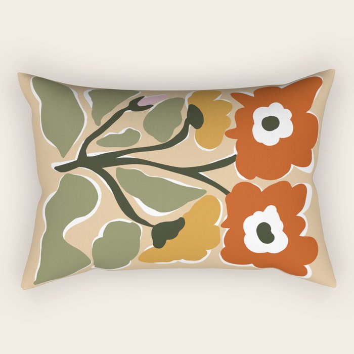 big blooming matisse flower  Rectangular Pillow Gallery Image 2