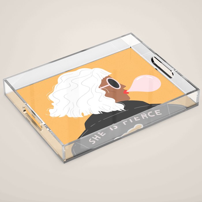 She Is Fierce Acrylic Tray Gallery Image 1