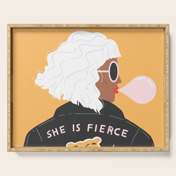 She Is Fierce Serving Tray Gallery Image 1