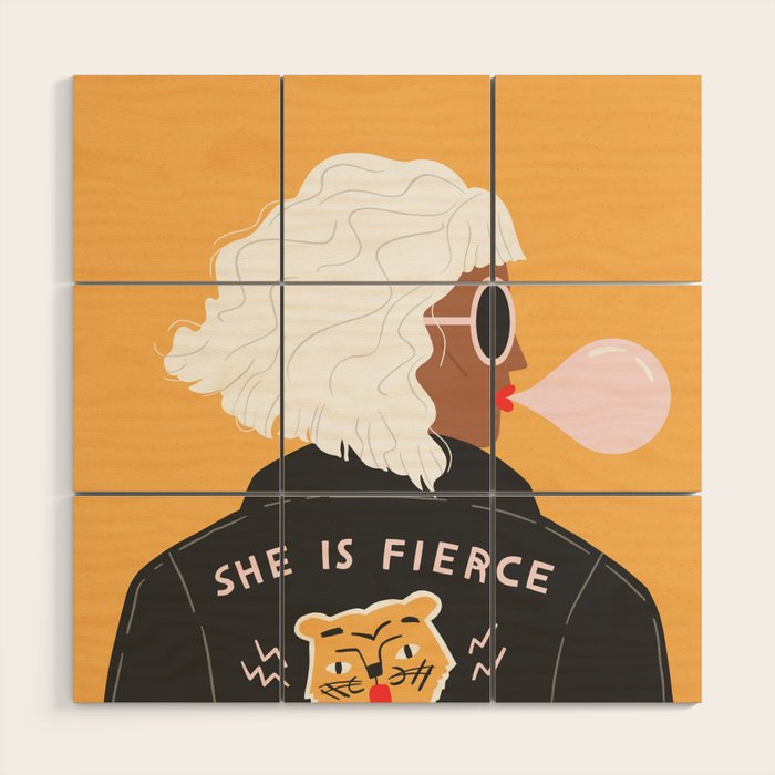 She Is Fierce Wood Wall Art Gallery Image 1