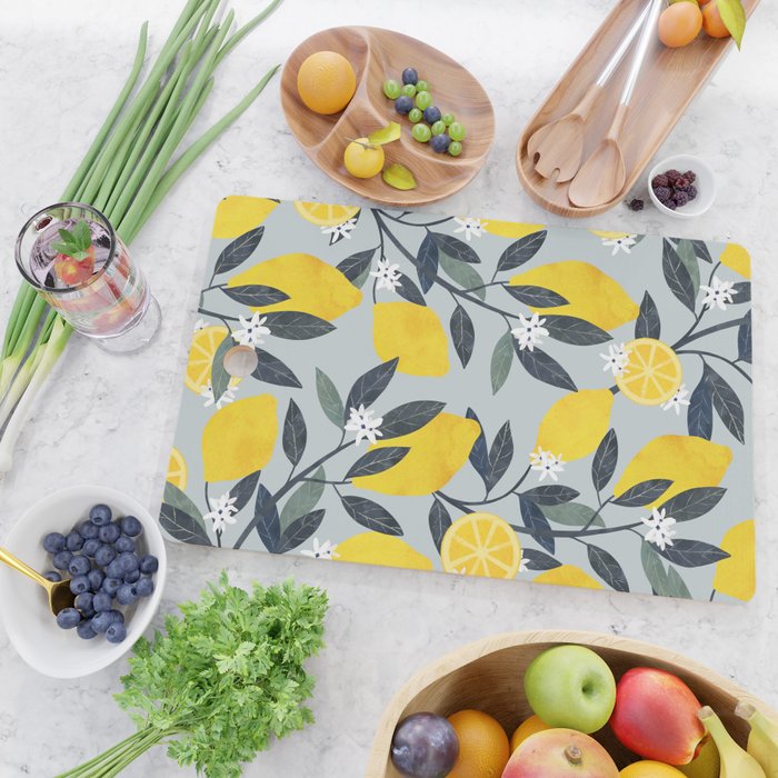 Lemons pattern Cutting Board Gallery Image 2