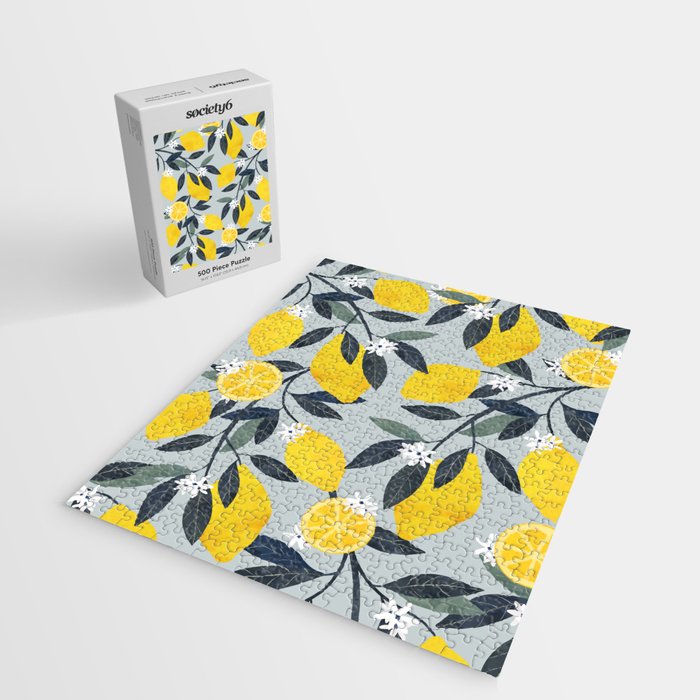 Lemons pattern Jigsaw Puzzle Gallery Image 2