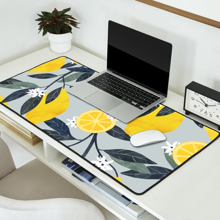 Lemons pattern Desk Mat Gallery Image 2