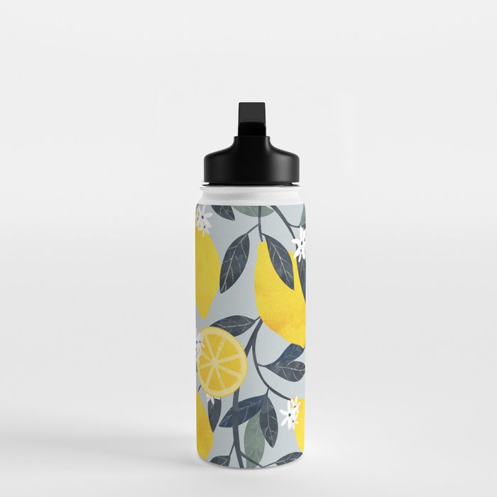 Lemons pattern Water Bottle Gallery Image 3
