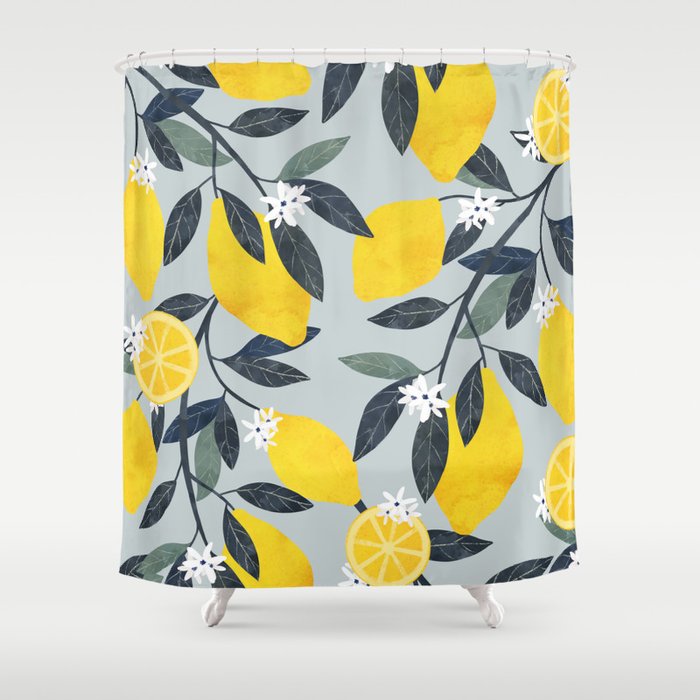 Lemons pattern Shower Curtain Gallery Image 1