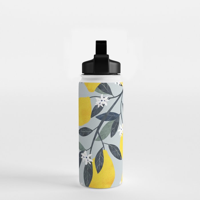 Lemons pattern Water Bottle Gallery Image 2