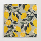 Lemons pattern Wood Wall Art Gallery Image 1