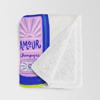 French Champagne Collection - Indigo Throw Blanket Gallery Image 3