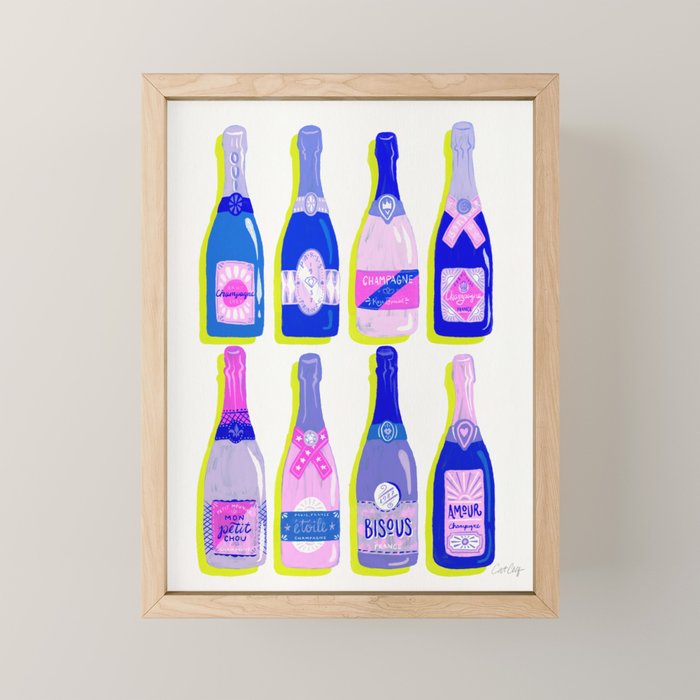 French Champagne Collection - Indigo Mini Art Print Gallery Image 1