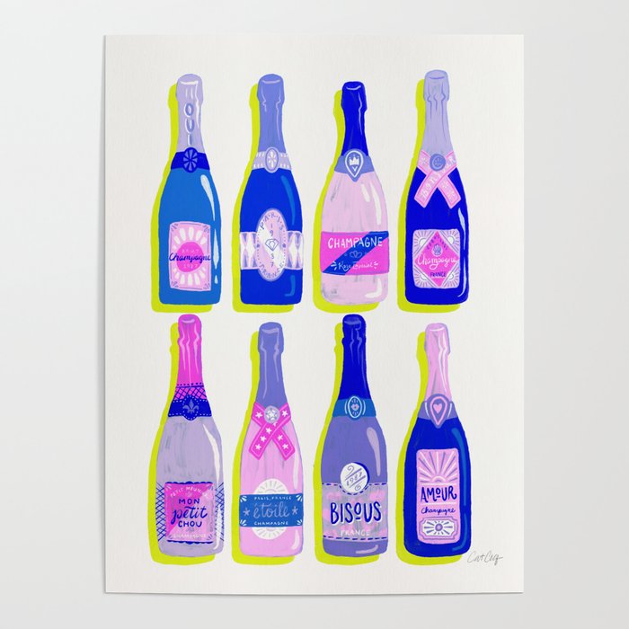 French Champagne Collection - Indigo Poster Gallery Image 1