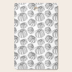 Black and white pumpkin vegetable pattern Cutting Board Gallery Image 1
