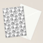 Black and white pumpkin vegetable pattern Stationery Card Gallery Image 2