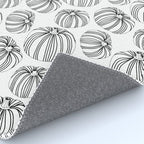 Black and white pumpkin vegetable pattern Rug Gallery Image 4