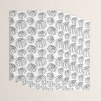 Black and white pumpkin vegetable pattern Wrapping Paper Gallery Image 3