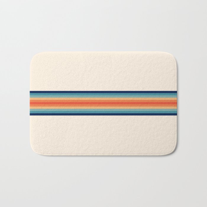 Retro 70s Vintage Summer Style Stripes - Conima Bath Mat Gallery Image 1