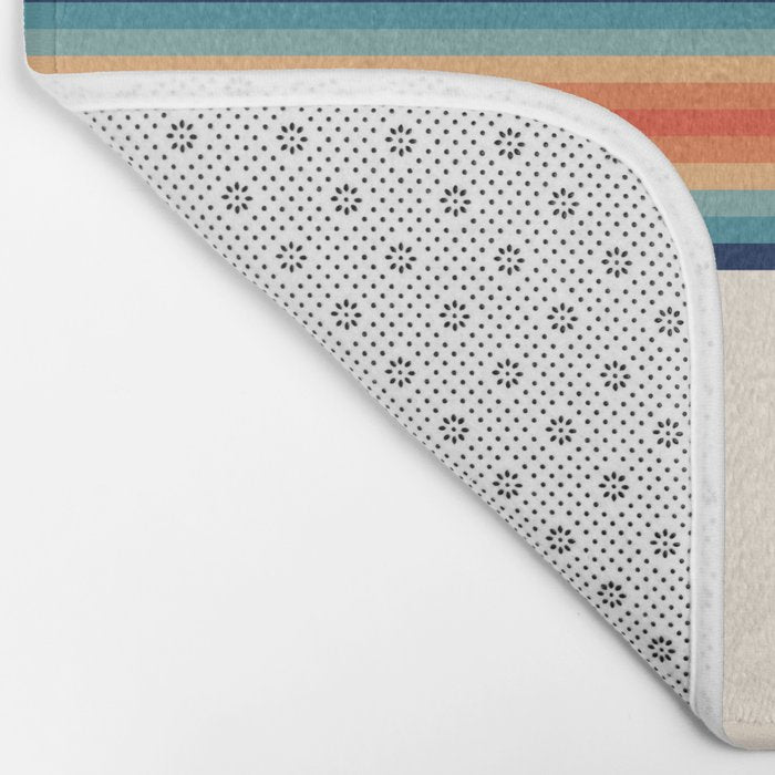 Retro 70s Vintage Summer Style Stripes - Conima Bath Mat Gallery Image 2