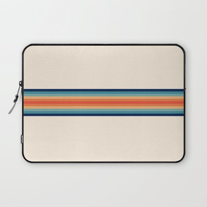 Retro 70s Vintage Summer Style Stripes - Conima Laptop Sleeve Gallery Image 1