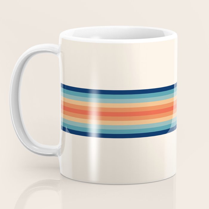 Retro 70s Vintage Summer Style Stripes - Conima Coffee Mug Gallery Image 3