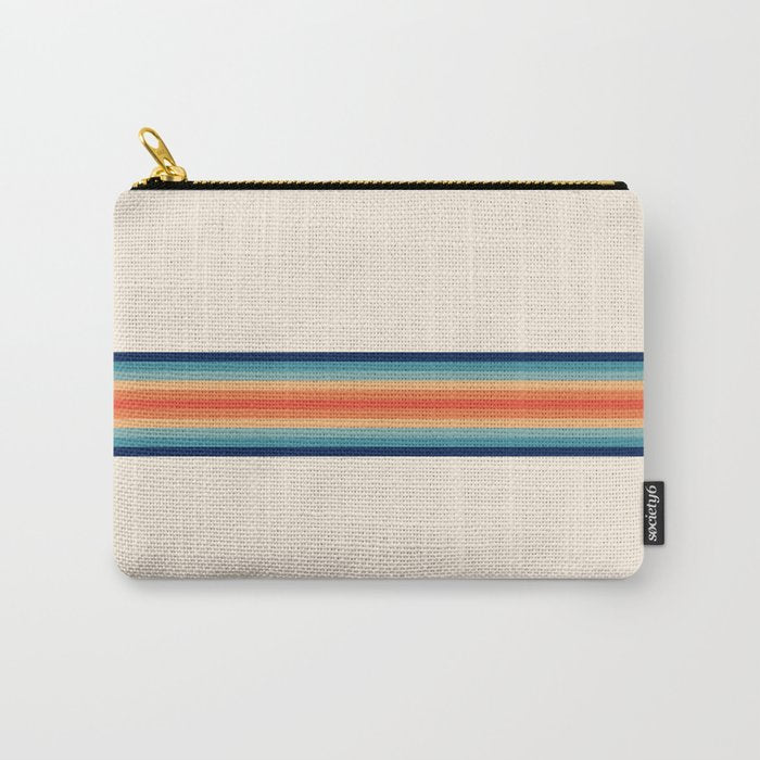 Retro 70s Vintage Summer Style Stripes - Conima Carry All Pouch Gallery Image 1