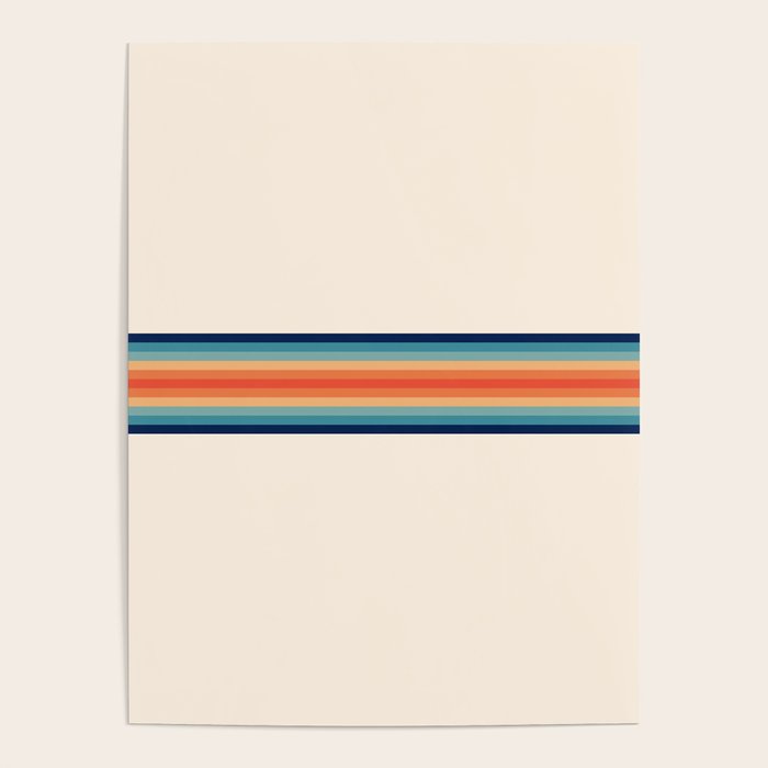 Retro 70s Vintage Summer Style Stripes - Conima Poster Gallery Image 4