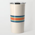 Retro 70s Vintage Summer Style Stripes - Conima Travel Mug Gallery Image 1