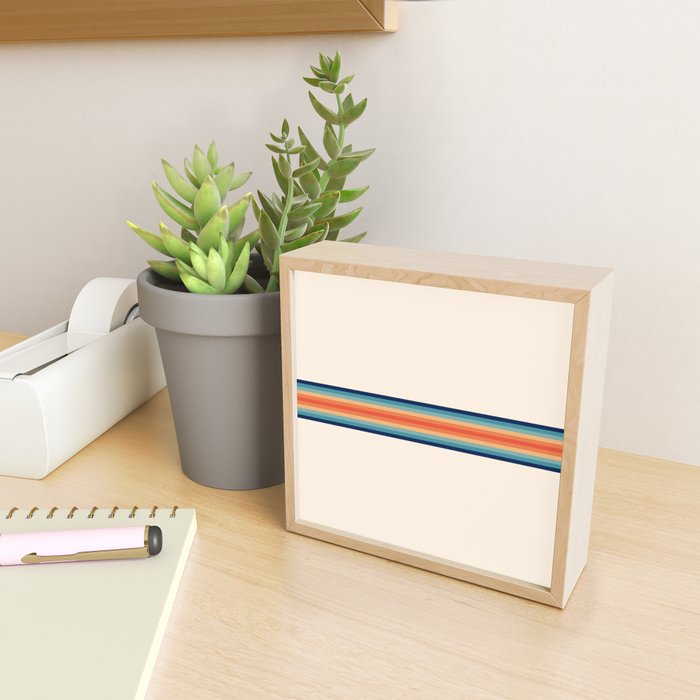 Retro 70s Vintage Summer Style Stripes - Conima Mini Art Print Gallery Image 2