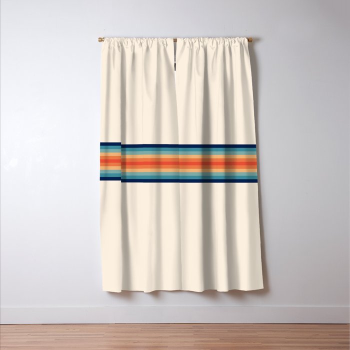 Retro 70s Vintage Summer Style Stripes - Conima Window Curtain Gallery Image 3
