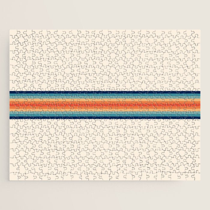 Retro 70s Vintage Summer Style Stripes - Conima Jigsaw Puzzle Gallery Image 1